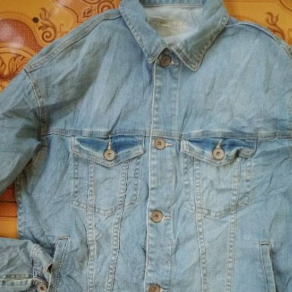blue button down
